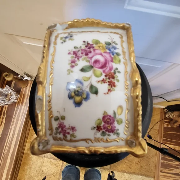 Bourdois & Bloch Antique Porcelain Lady in a Sedan Chair 7" - Picture 5 of 12